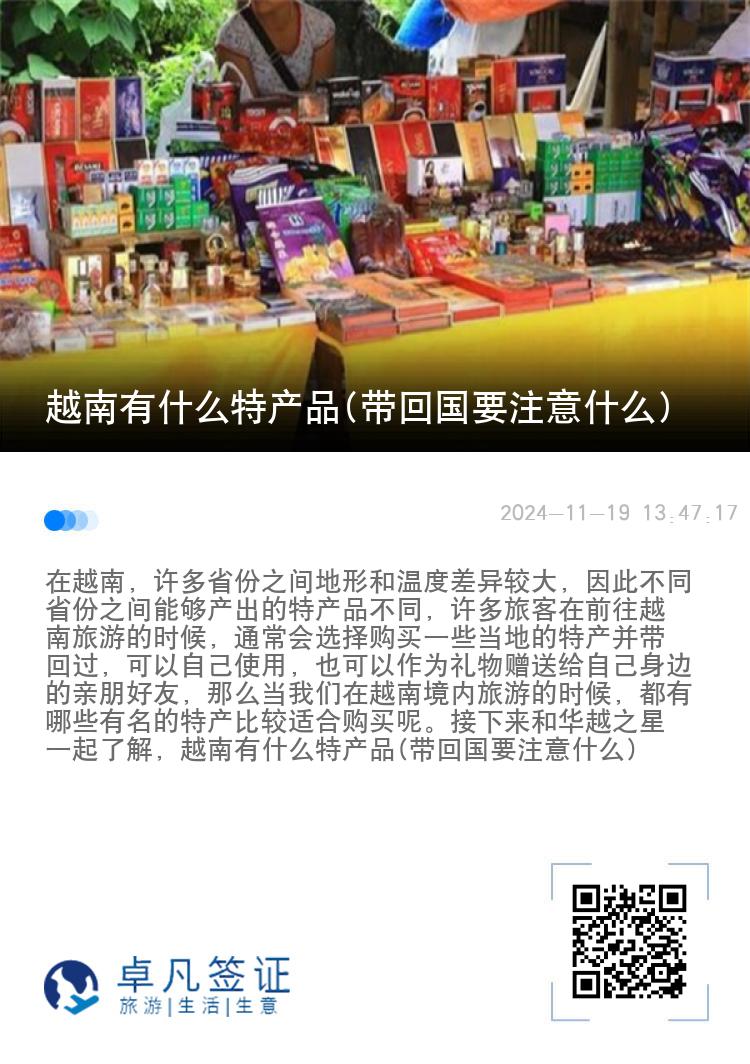 越南有什么特产品(带回国要注意什么)