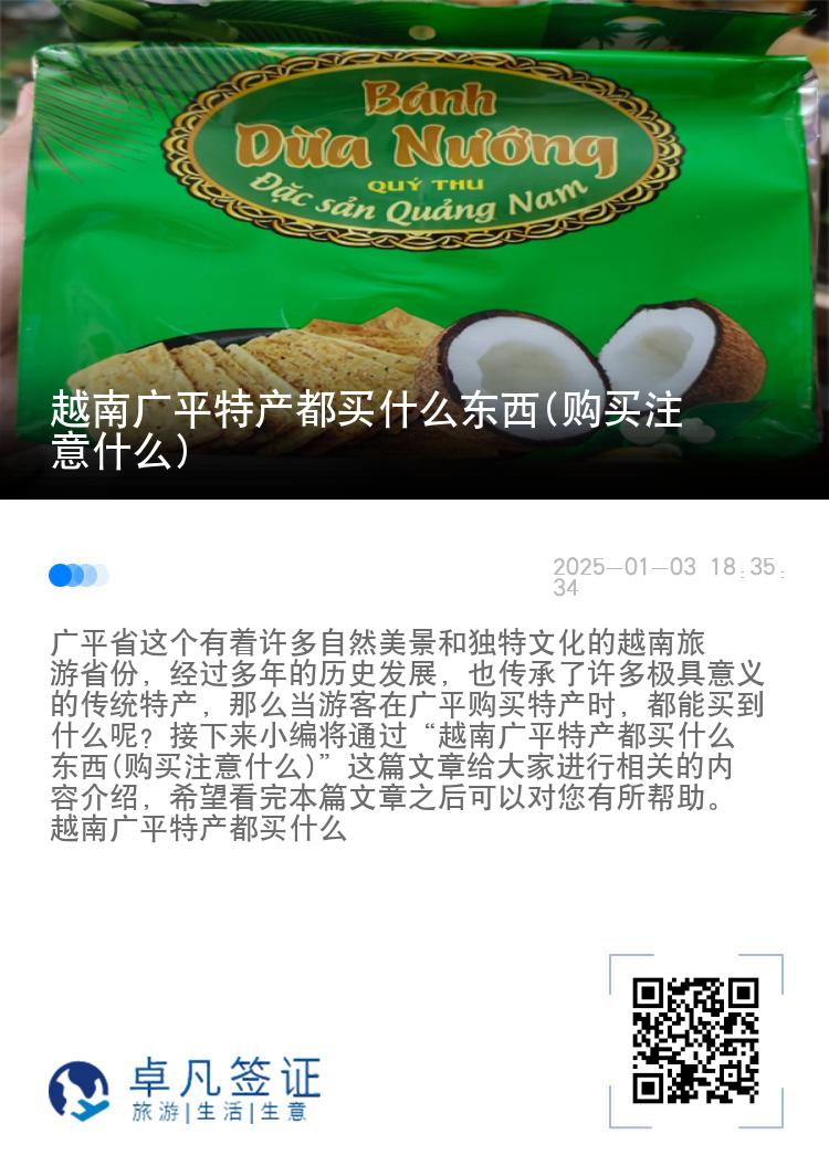 越南广平特产都买什么东西(购买注意什么)