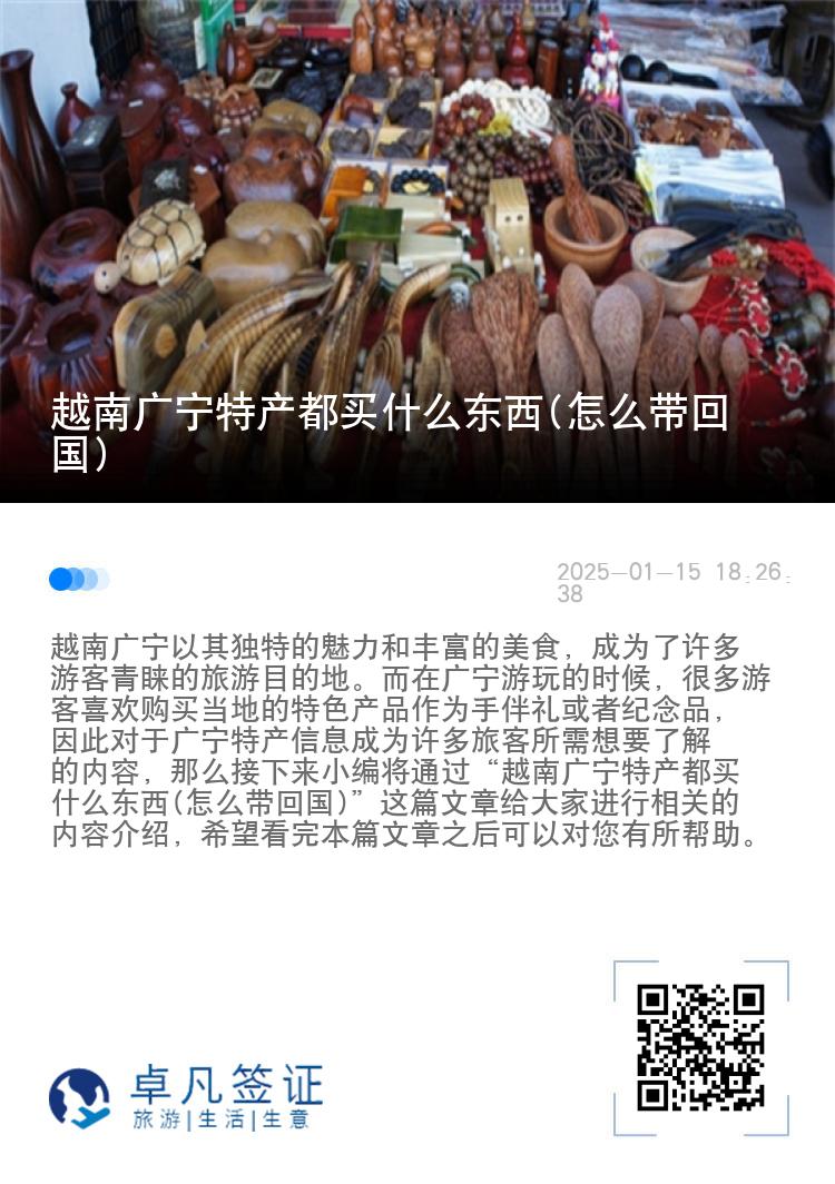 越南广宁特产都买什么东西(怎么带回国)