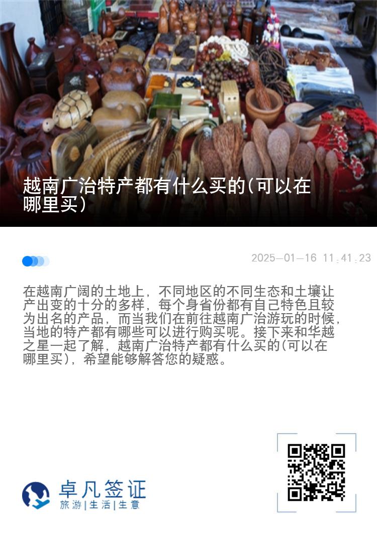 越南广治特产都有什么买的(可以在哪里买)
